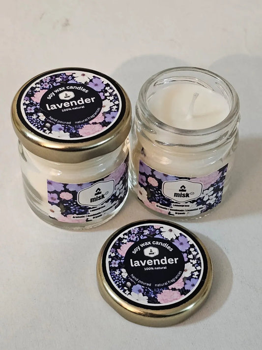 Lavender Natural Soy Candle 30g - misk