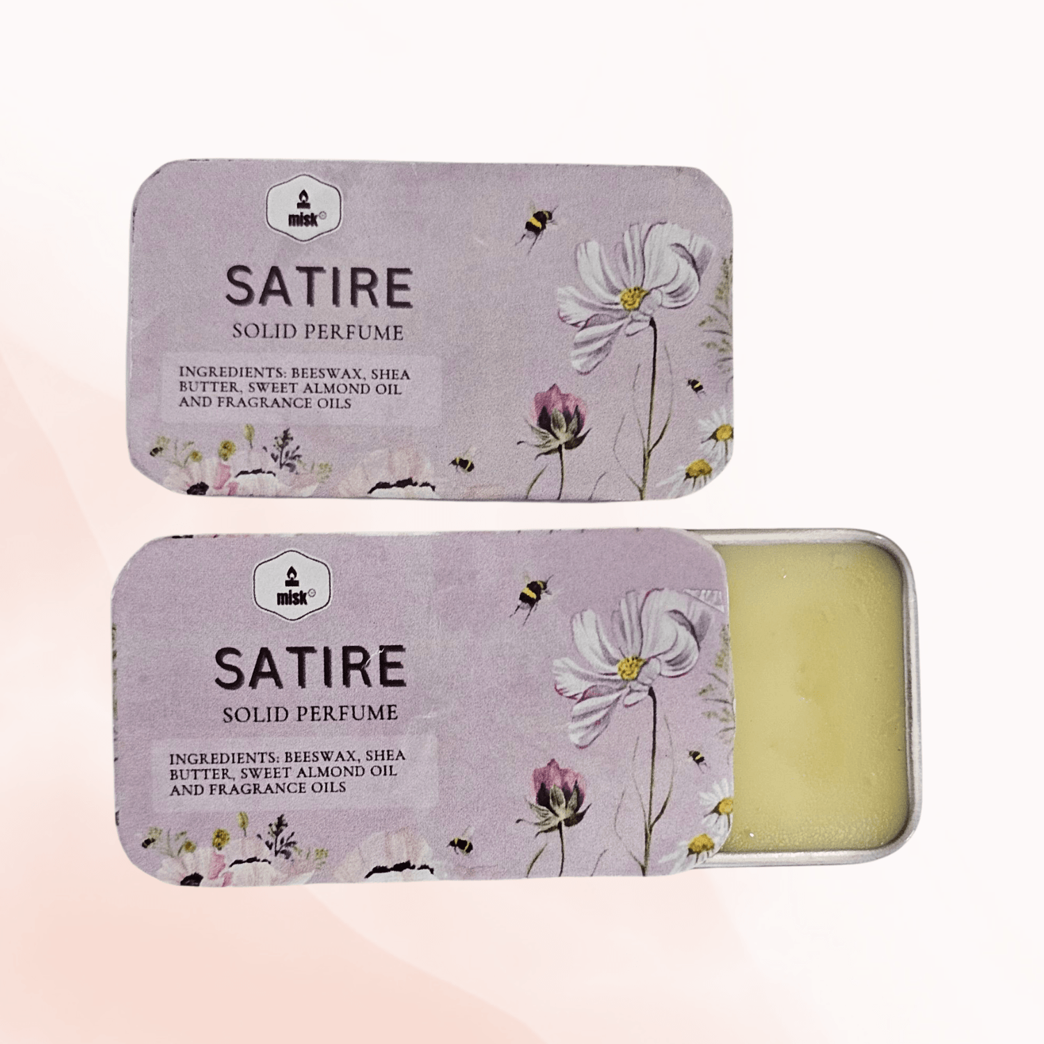 Satire Solid Perfume - Crisp Greens, Smoldering Woods & Fresh Citruses - misk