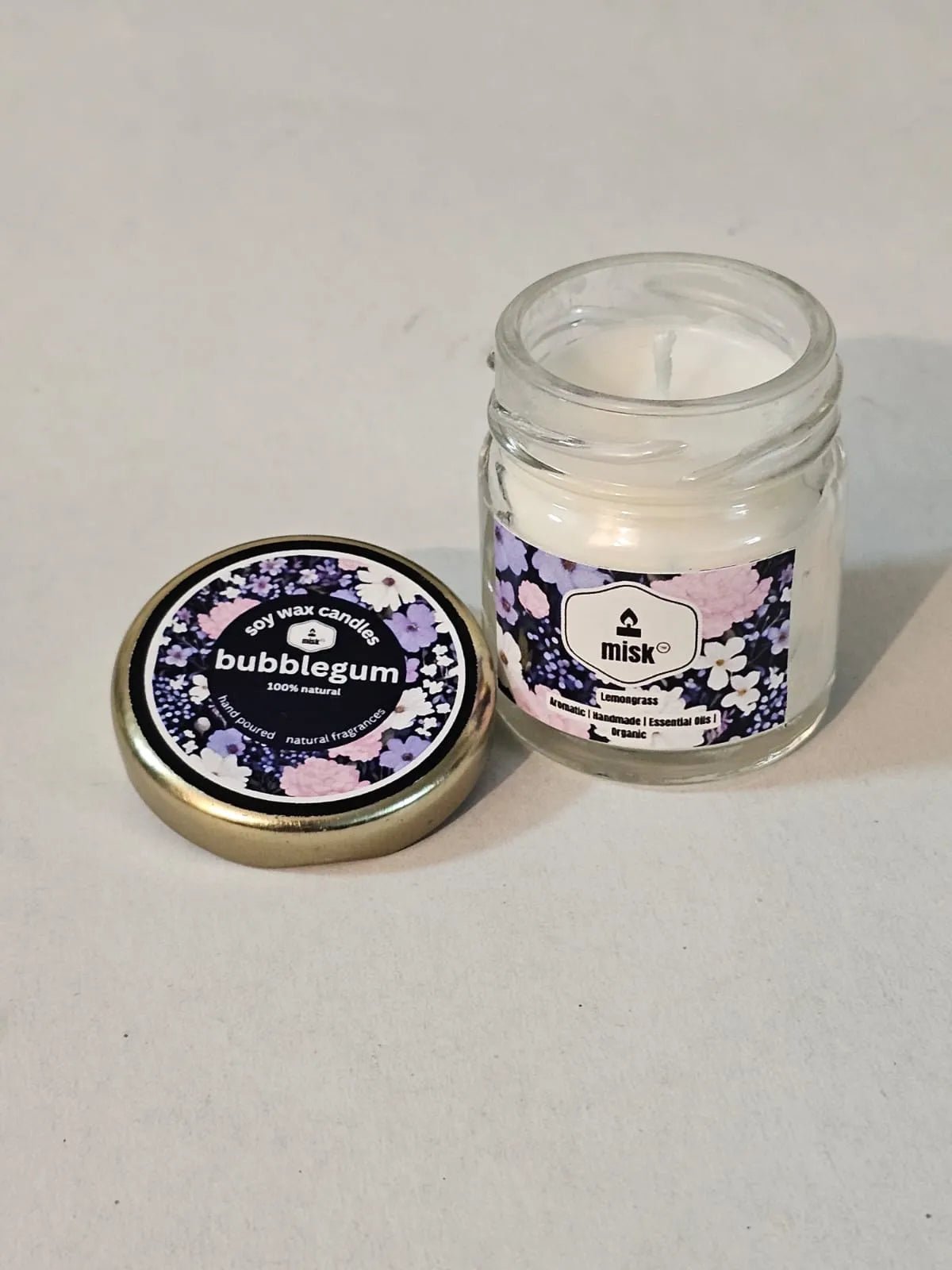 Bubblegum Natural Soy Candle 30g - misk