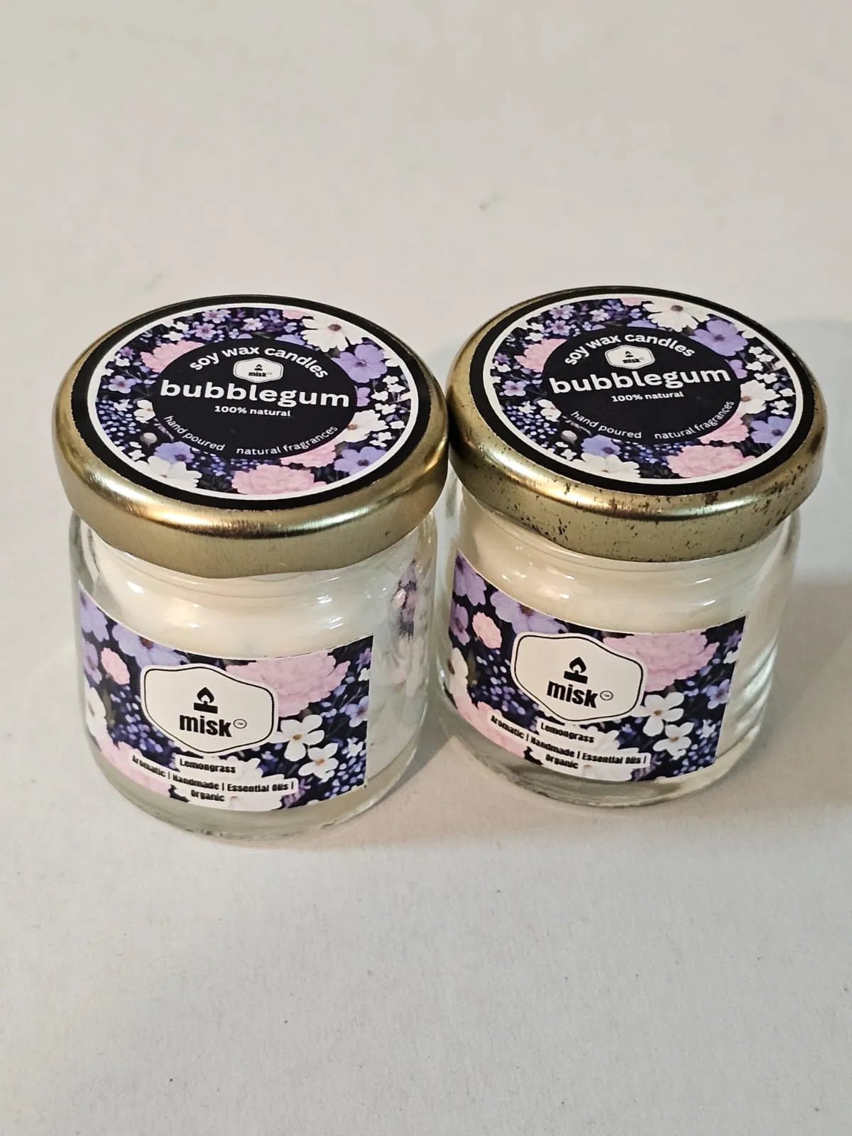 Bubblegum Natural Soy Candle 30g - misk