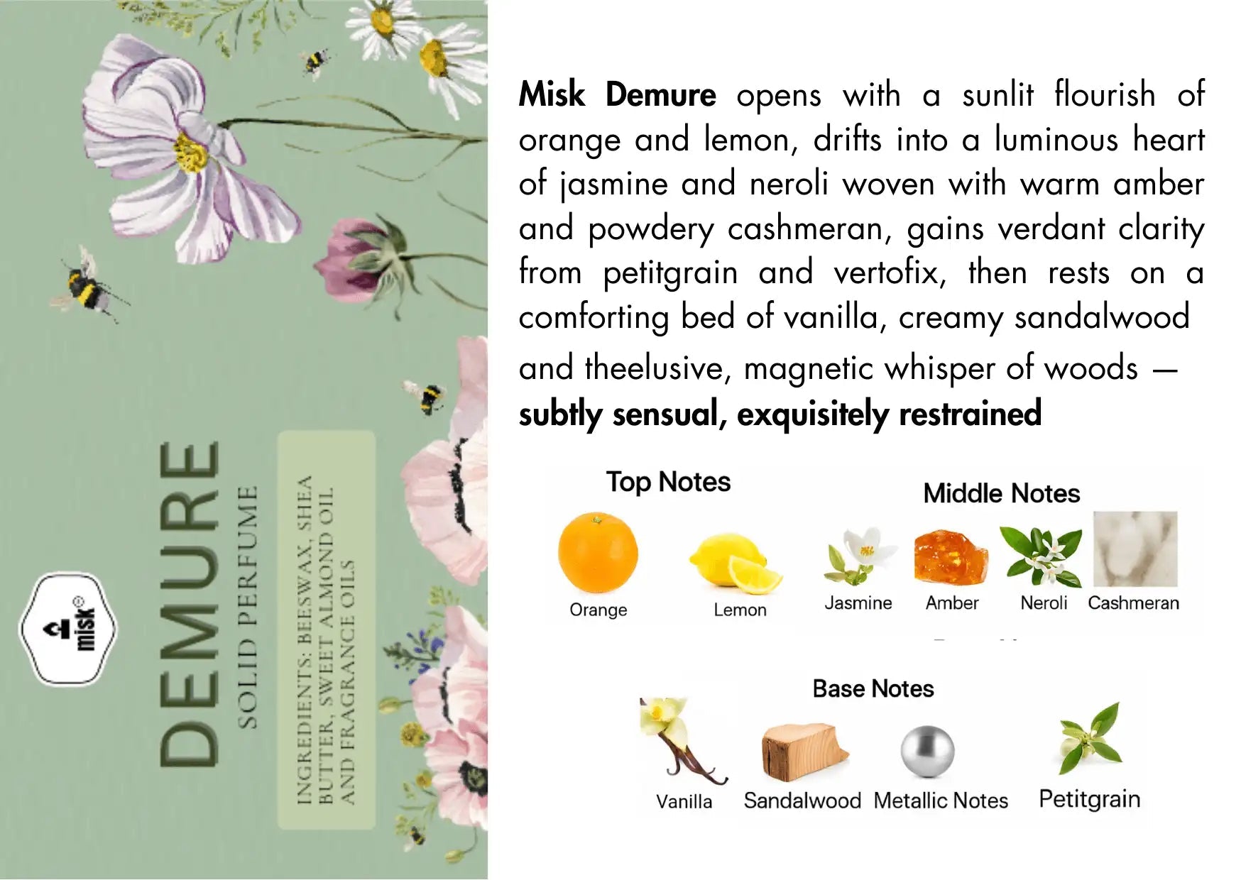 Demure Solid Perfume - misk