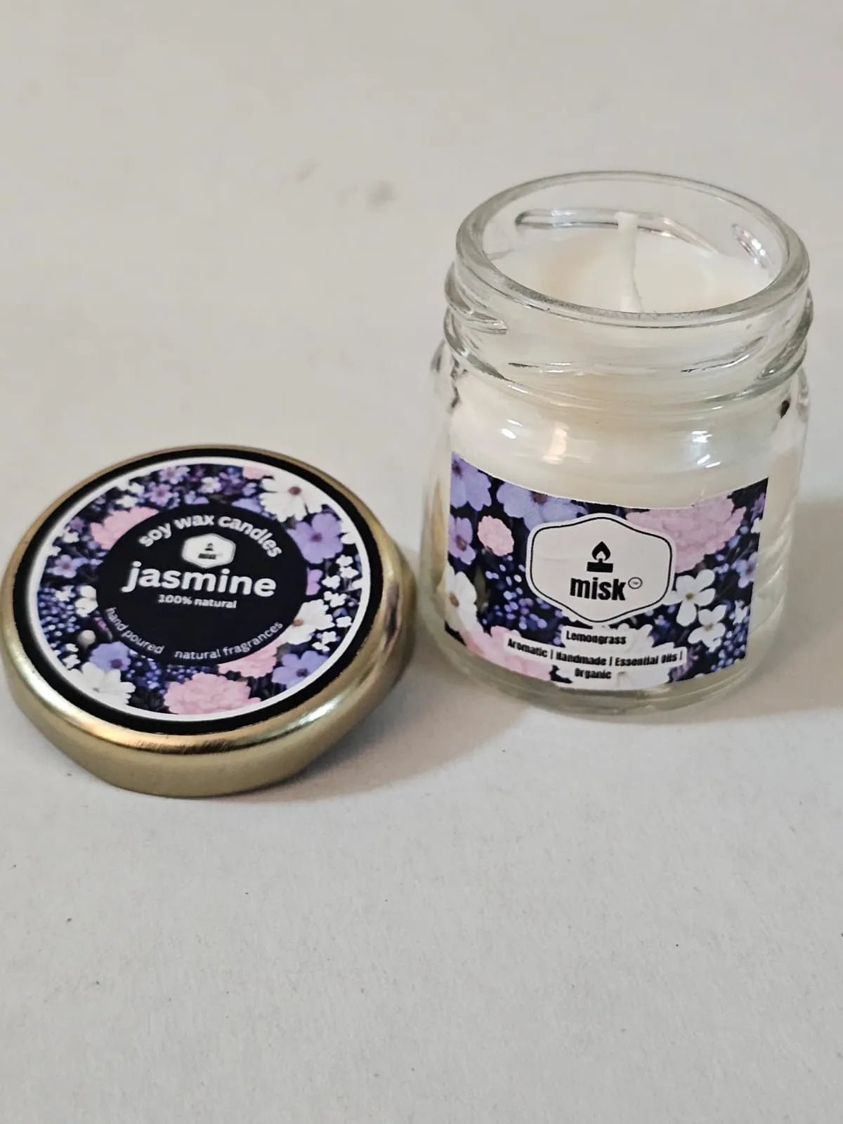 Jasmine Natural Soy Candle 30g - misk