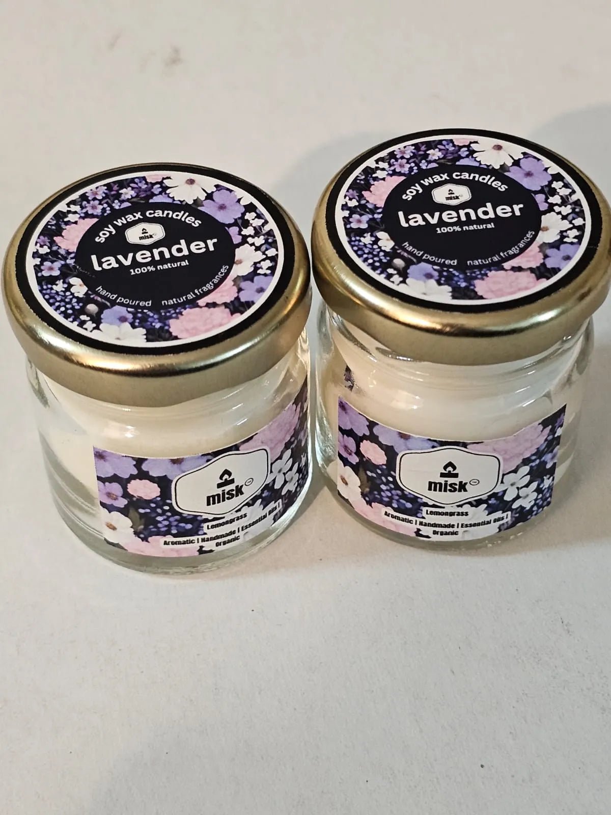 Lavender Natural Soy Candle 30g - misk