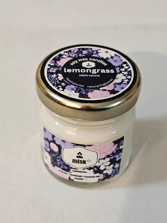 Lemongrass Natural Soy Candle 30g - misk
