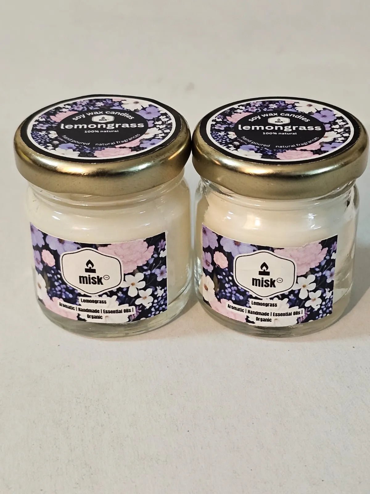 Lemongrass Natural Soy Candle 30g - misk