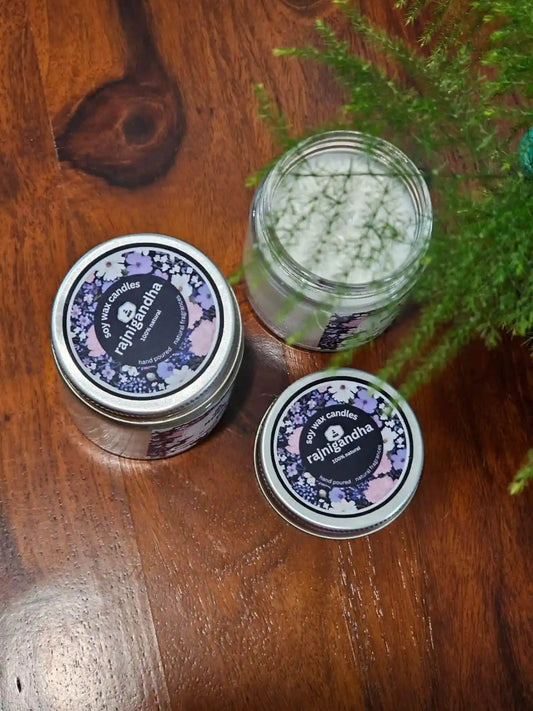 Rajnigandha Natural Soy Candle - misk