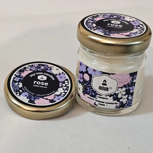 Rose Natural Soy Candle 30g - misk